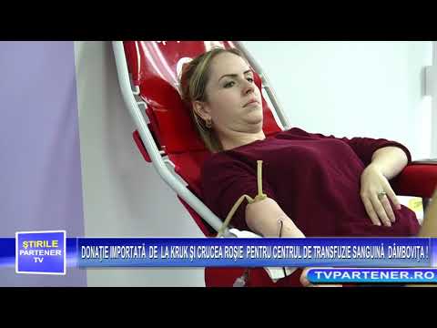 Donaţie importată  de  la KRUK și Crucea Roșie  pentru Centrul de Transfuzie Sanguină  Dâmboviţa