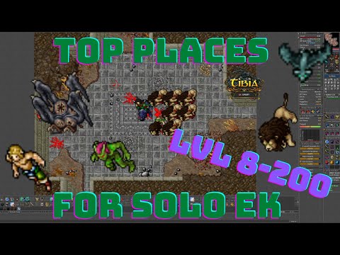 Tips for Knights #3 Best places for solo Knights 8-200lvl (Tibia 2022) [PL/ENG]