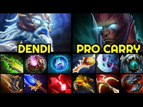 DENDI 61000 Damage Zeus vs Divine Rapier Terrorblade - Intense Epic Game 7.27 Dota 2