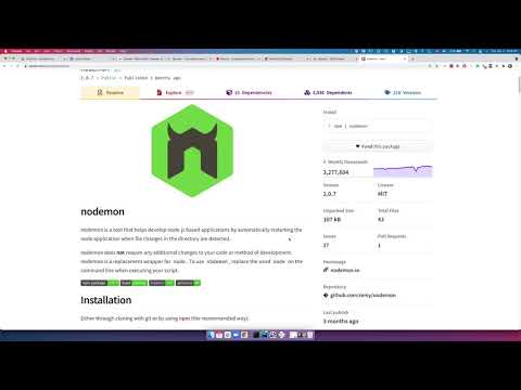 Section 7. 02. REST API Server. Express. Nodemon setup - YouTube