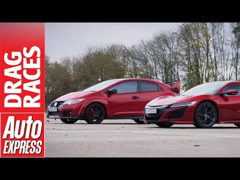 Honda NSX vs Civic Type R drag race: hot Honda family feud