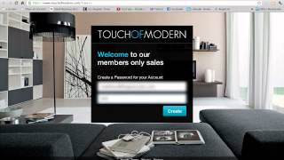 TouchOfModern.com signup