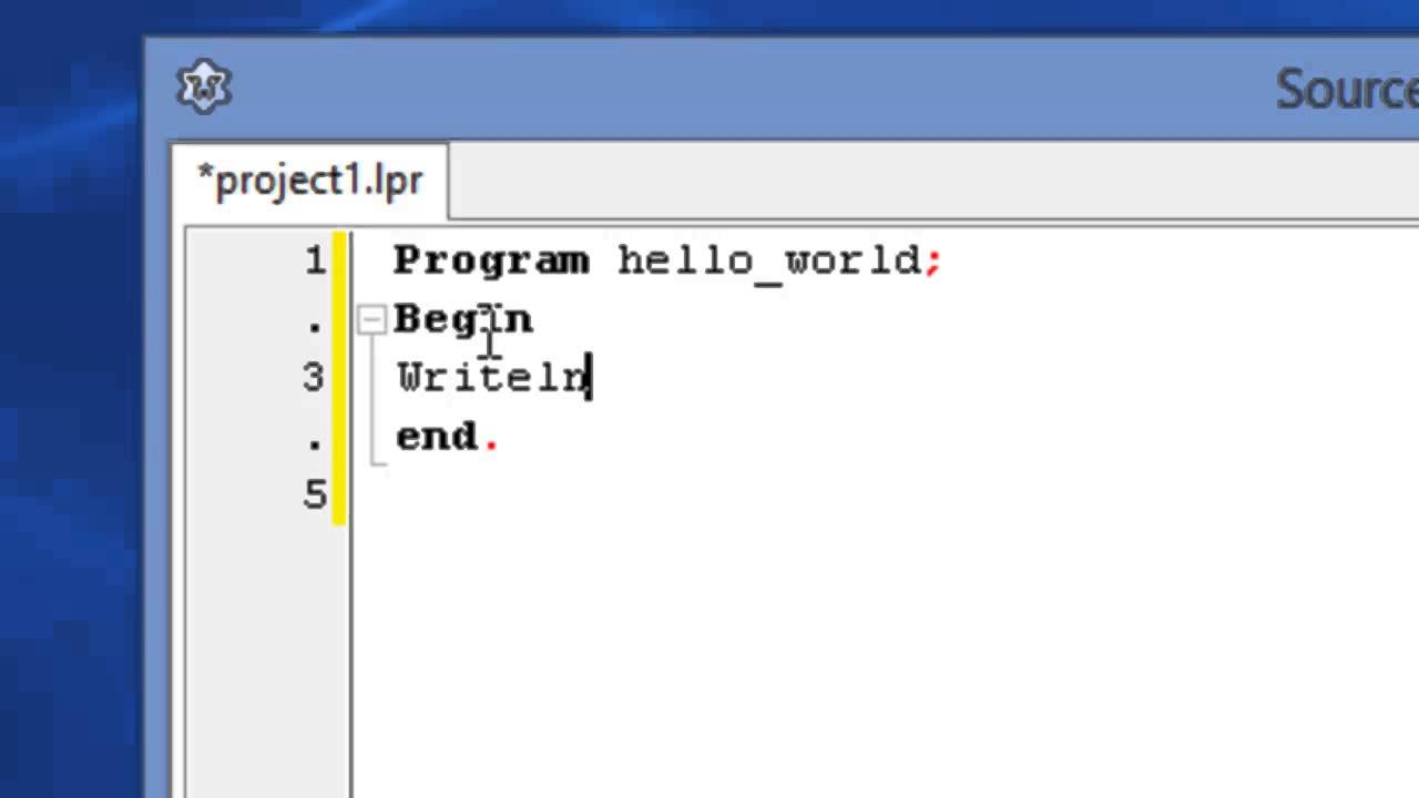 Lesson 1 Pascal Intro