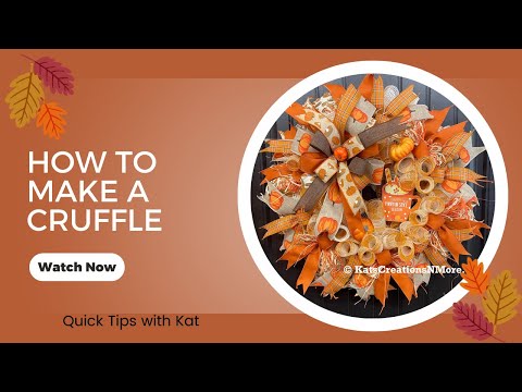 How to Make a Deco Mesh Cruffle Wreath Base with Kat in this Wreath Making DIY Tutorial