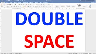 How To Double Space In Word [ Office 365 ]