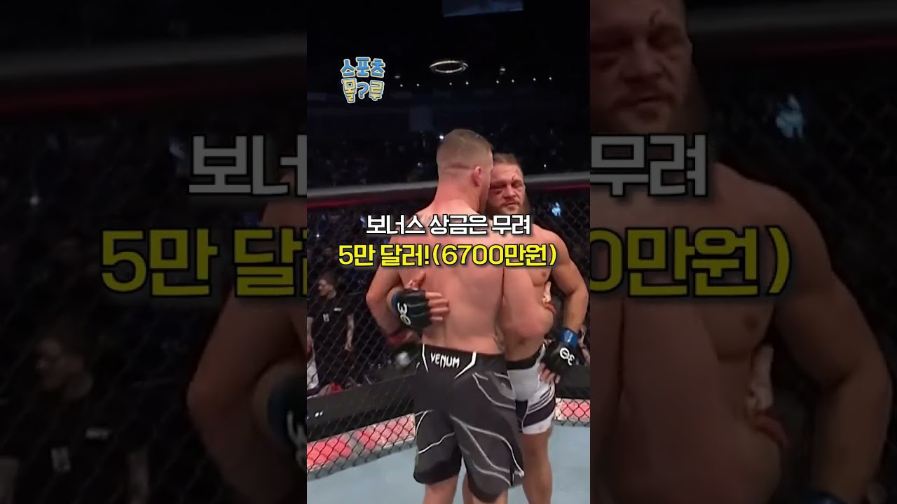 [스포츠몰루] 경기 보너스는 뭘 해야 주는 걸까? -UFC #Shorts
