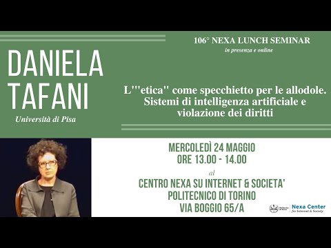 106° Nexa Lunch Seminar - L’«etica» come specchietto per le allodole. IA e violazioni dei diritti