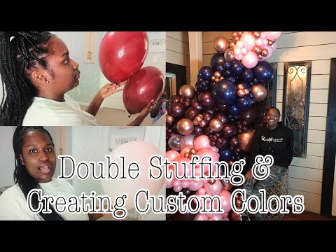 Part of a video titled How To | Creating Double Stuffed and Custom Color Balloons ... - YouTube