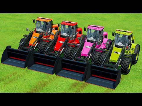 MAKE STONES IN LIME WITH COLORED JCB LOADERS - Farming Simulator 22