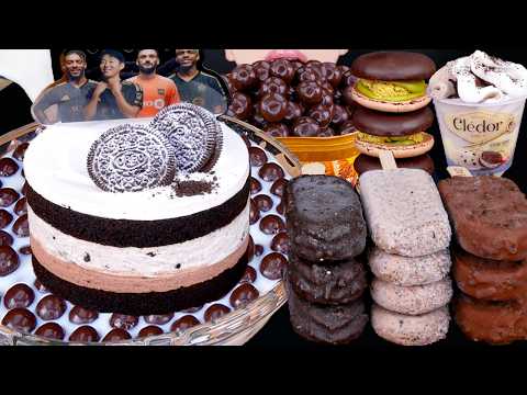ASMR DUBAI CHOCOLATE OREO CAKE ICE CREAM DESSERT MUKBANG 두바이초콜릿 먹방ドバイチョコレート オレオケーキ 咀嚼音 EATING SOUNDS