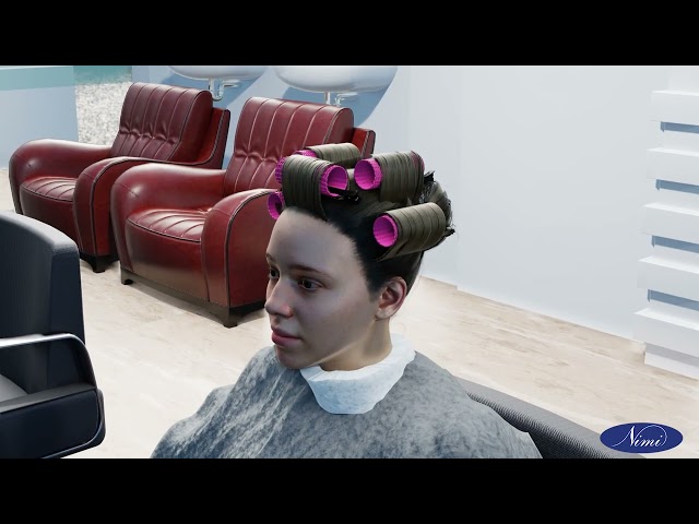 Practice in different techniques of hair styling Roller setting 
