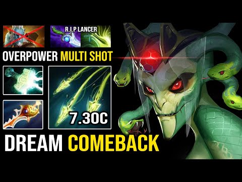 CRAZIEST 7.30c Medusa ULTIMATE DREAM COMEBACK with Divine Rapier Multi Split Attack Dota 2