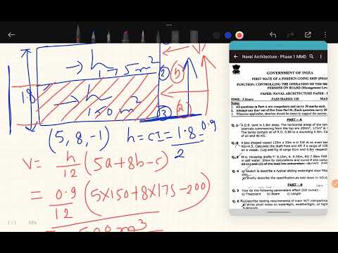 6th Video: Simpson's rule, NAVAL ARCHITECTURE PAPER-I, Chief mate PHASE-I