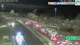 LIVE UPDATES: Slick roads, crashes could slow commute