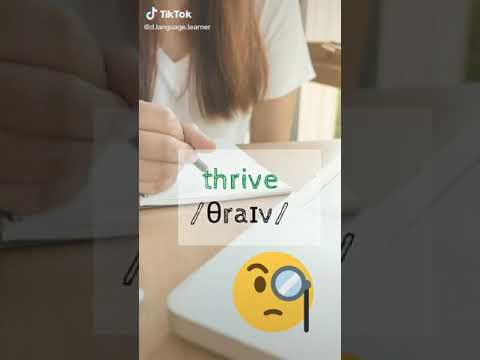 ¿Sabes Inglés? thrive significa ... #idiomas