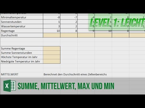Microsoft Office Excel 2016 Tutorial: Einfache Funktionen! [DEUTSCH/GERMAN] [1440p]