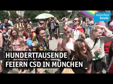 Riesig, bunt und friedlich – Hunderttausende feiern Christopher-Street-Day in München.