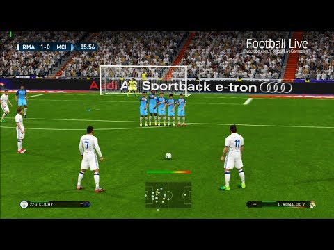 PES 2017 | Real Madrid vs Manchester City | C.Ronaldo, G.Bale Free Kick Goals & Full Match