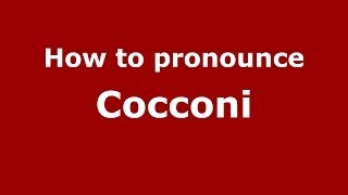 How to pronounce Cocconi