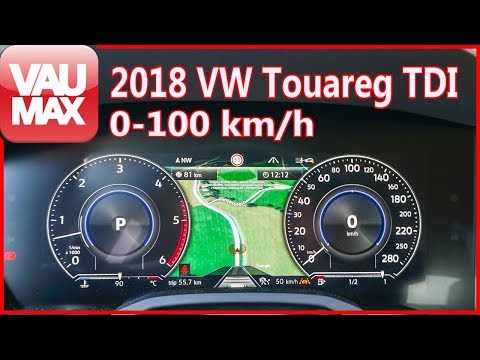 2018 VW Touareg 3.0 V6 TDI 286PS Beschleunigung 0-100 km/h / Tachovideo / Acceleration 0-60mph