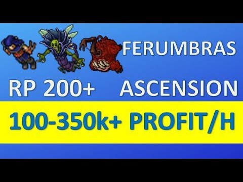Tibia Guias - Profit - RP 200+ Ferumbras Ascension 100-350k+ profit/h Hunt 1x1
