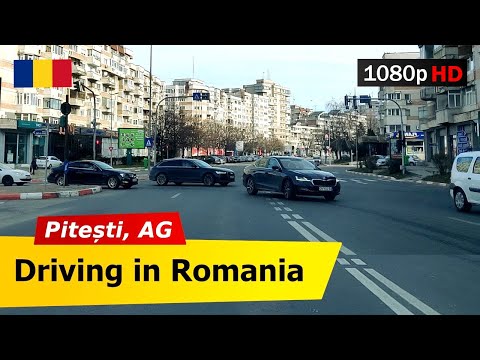 🔴 Romania • Pitesti, Arges【1080p Full HD】Driving on Calea Craiovei • Bulevardul I.C. Bratianu • DN65