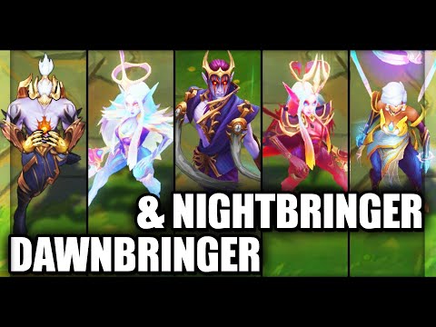 All New Dawnbringer & Nightbringer Skins Final Update Soraka Aphelios Lee Sin Vladimir Karma Nidalee