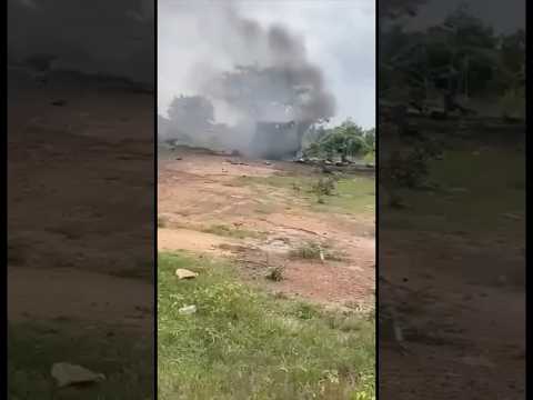 Cambodia MLRS (BM-21 "Grad" or RM-70) Destroyed by Thailand #military #army #soldier #thailand