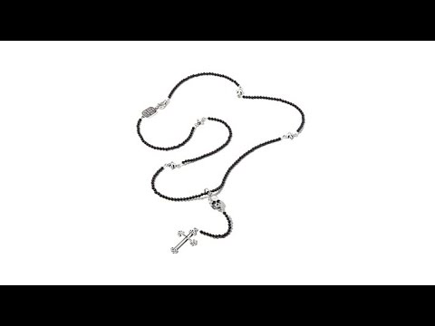 King Baby Jewelry Onyx Skull YNecklace