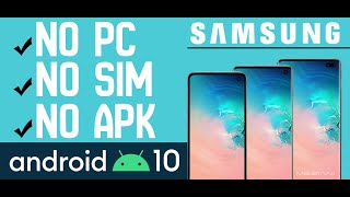 Bypass Google Account SAMSUNG GALAXY S10, S10+, S10e, S10 Lite Android 10 | NO PC