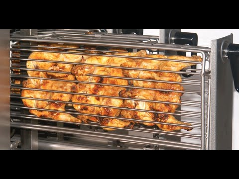 video 2, Gril vertical électrique 3 broches inox