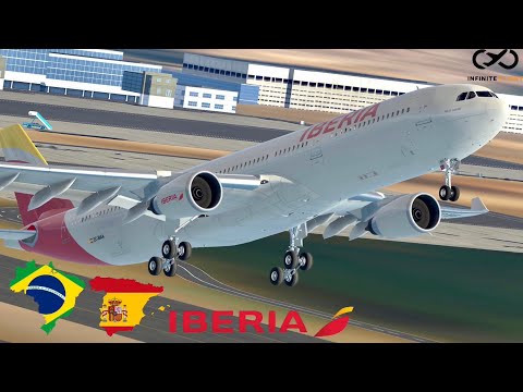 Infinite Flight 21.4: São Paulo (GRU) to Madrid (MAD) | Iberia | Airbus A330-300