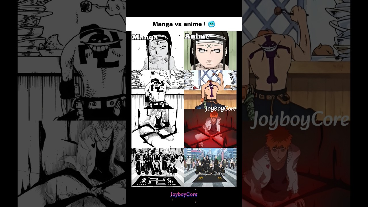 Manga vs Anime ! 🥶 #onepiece #naruto #bleach #anime #memes