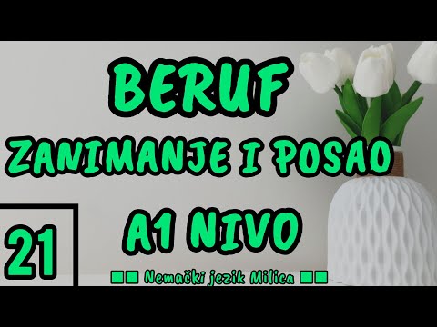 Lekcija 21 ZANIMANJE I POSAO ( PITANJA ,RECENICE I RECI)