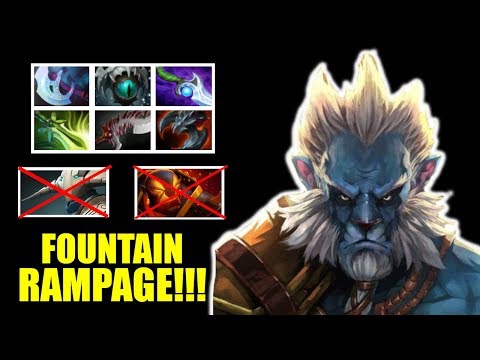 OMG! Double Fountain Rampage Phantom Lancer VS Ember Spirit+Sven Crazy Pro Gameplay Dota 2 7.23