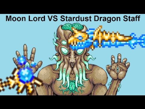 Terraria Moon Lord VS Stardust Dragon Staff