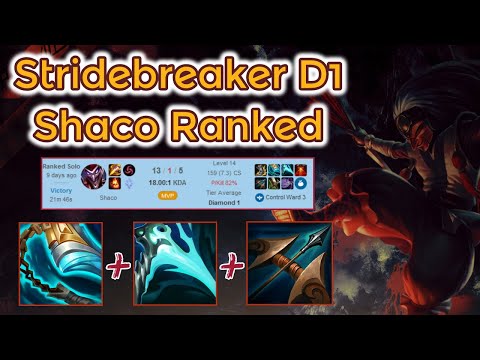 Stridebreaker CDR Shaco Jungle Carry - D1 Ranked [League of Legends] Full Gameplay - Infernal Shaco