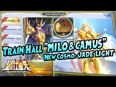 TRAIN HALL "Repair Cloth" MILO & CAMUS [COMPLETE] + GACHA CLOTH - Saint Seiya Awakening