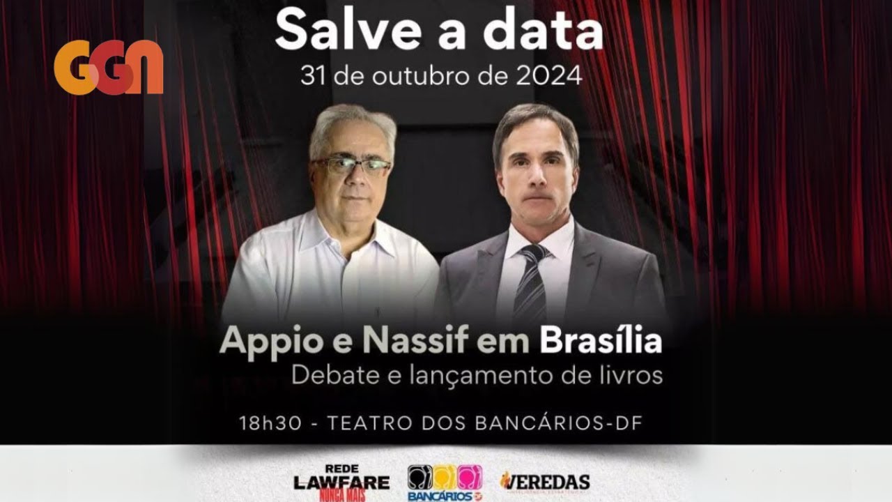 Luis Nassif e Eduardo Appio participam de debate e lançamento de livros em Brasília