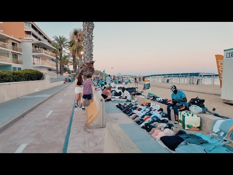 Salou After Sunset: A Relaxing Ambiance Walk | Street vending of counterfeit goods in SALOU