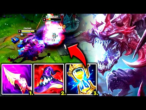 CHOGATH TOP BUT MY ENEMY RAGEQUITS AT 8 MINUTES! (HILARIOUS) - S13 Chogath TOP Gameplay Guide