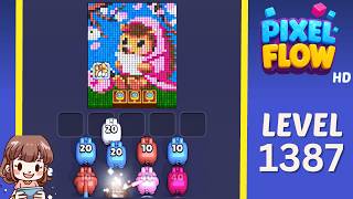 Pixel Flow Level 1387 Solution Walkthrough