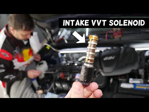 KIA OPTIMA INTAKE VVT SOLENOID REPLACEMENT LOCATION REMOVAL