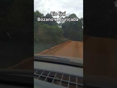 Rio Ijuí, divisa dos municípios de Bozano e Ajuricaba no Rio Grande do Sul.