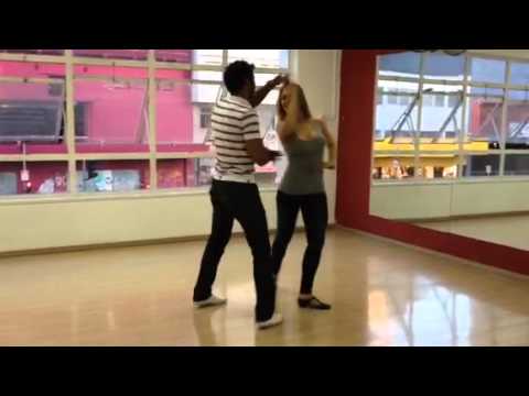 Sheila Mello e Rodrigo Oliveira treinando zouk