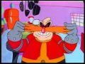 Dr. Robotnik sings Everything stops for tea. 