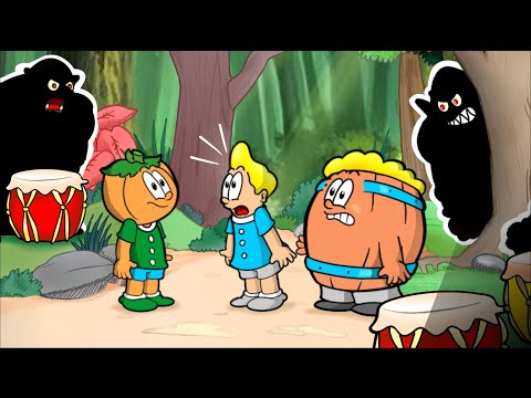 Os Ogros da Floresta - Barril, Rafa e Cabeção - Desenho com Ogros