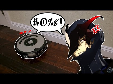 roomba but it plays goro akechi's voice when it bumps into something