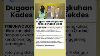 Viral Foto Dugaan Perselingkuhan Kades dengan Sekdes di Lamongan