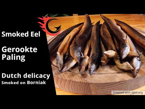 Smoked Eel - Gerookte Paling ,Dutch delicacy smoked on Borniak